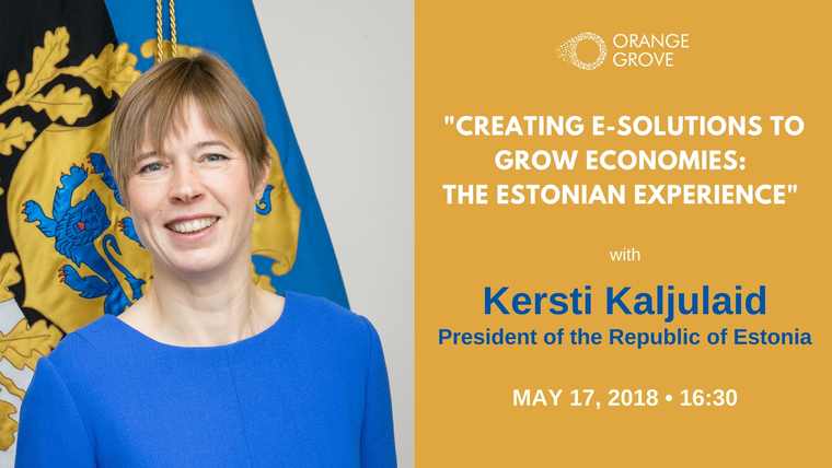 Η Πρόεδρος της Εσθονίας στο Orange Grove για την e-Διακυβέρνηση