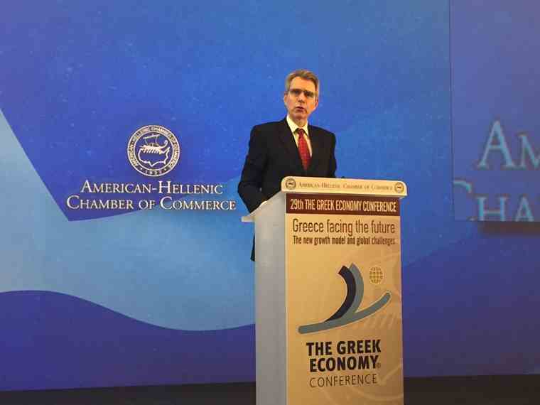 Δέσμευση Αμερικανού πρέσβη για περαιτέρω ενίσχυση των εμπορικών και οικονομικών σχέσεων Ελλάδας – ΗΠΑ