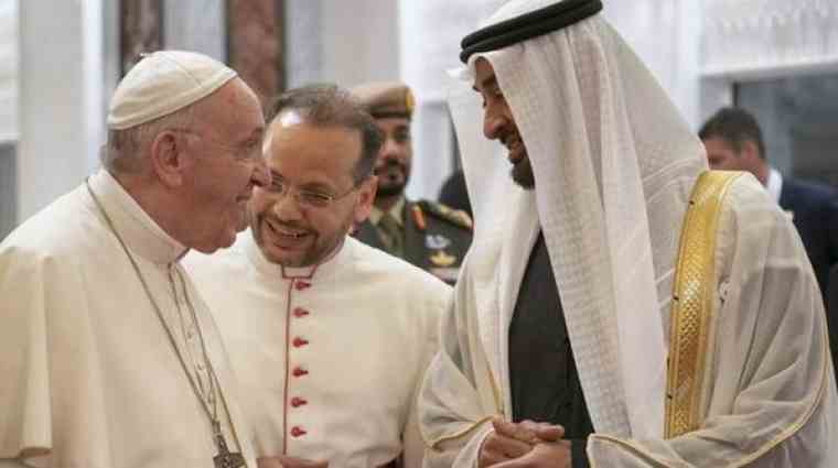 Ιστορική επίσκεψη του πάπα στα Ηνωμένα Αραβικά Εμιράτα