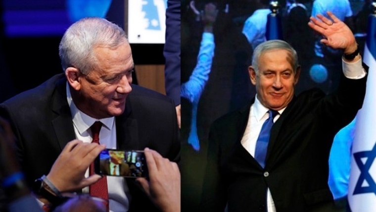 Ισραήλ: Ισοπαλία μεταξύ Νετανιάχου και Γκαντς μετά την καταμέτρηση του 92% των ψήφων
