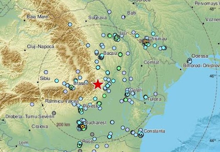 Σεισμός 5,2 Ρίχτερ στη Ρουμανία