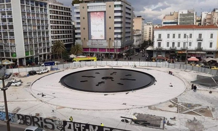 Εντός Φεβρουαρίου θα έχει ολοκληρωθεί η ανακατασκευή της πλατείας Ομονοίας