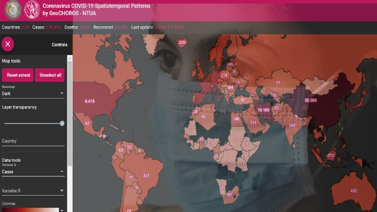 Διαδικτυακή πλατφόρμα δείχνει τα κρούσματα σε σχέση με πληθυσμό, θανάτους και ηλικίες