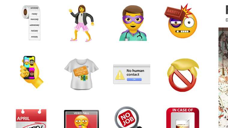 Emojis που σχετίζονται με τον κορονοϊό