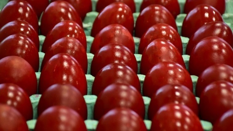 Τριακόσια εκατομμύρια κόκκινα αβγά τσουγκρίζονται το Πάσχα