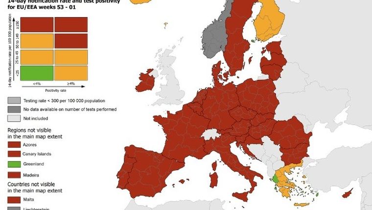 Ευρωπαϊκή πρωτιά: Μοναδική χώρα η Ελλάδα με covid-free περιοχές