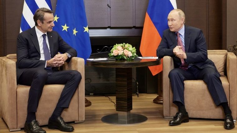 Δηλώσεις του Πρωθυπουργού Κυριάκου Μητσοτάκη με τον Πρόεδρο της Ρωσικής Ομοσπονδίας Vladimir Putin