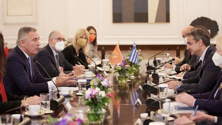 Συνάντηση Κυρ. Μητσοτάκη με τον Πρόεδρο του Μαυροβουνίου Μίλο Τζουκάνοβιτς