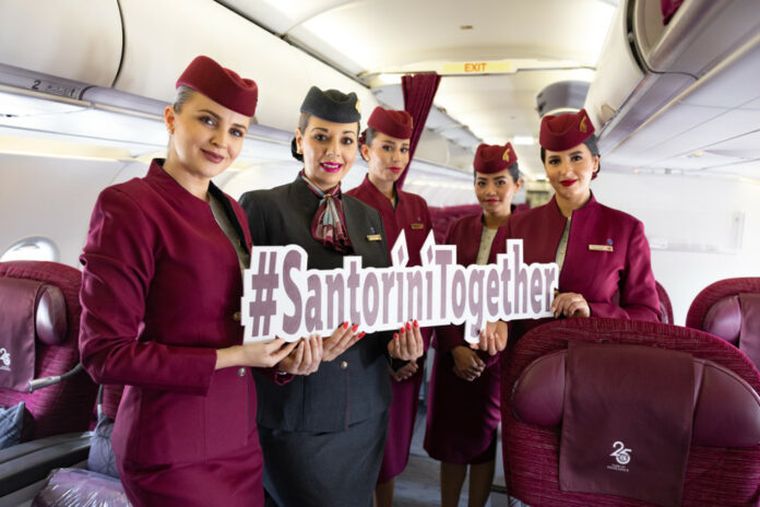 Η Qatar Airways «προσγειώνεται» στη Σαντορίνη