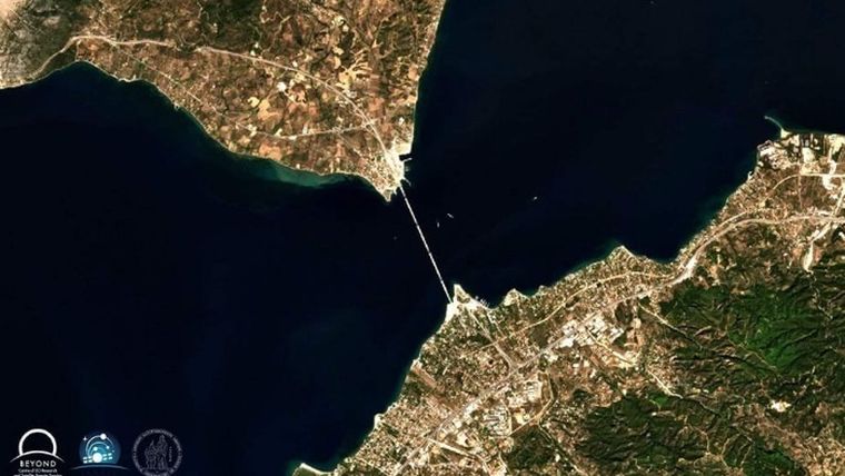 Ο ευρωπαϊκός δορυφόρος Copernicus φωτογράφησε τη γέφυρα Ρίου-Αντιρρίου