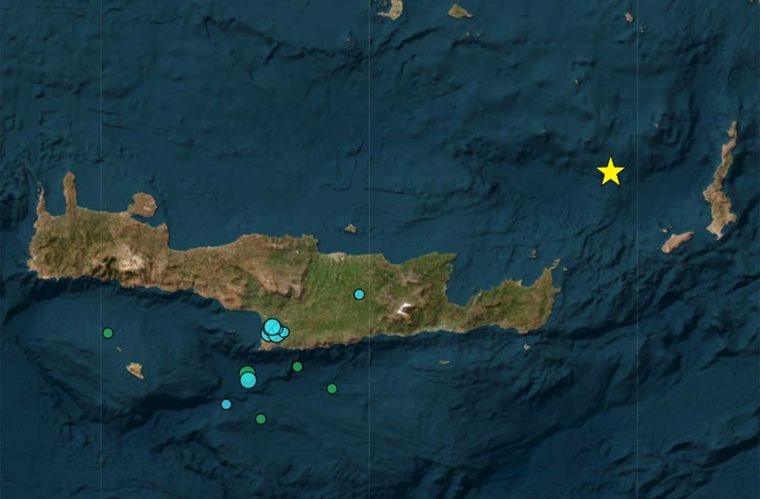 Σεισμός 5,5 βαθμών της κλίμακας Ρίχτερ ανοικτά της Κάσσου, έγινε αισθητός και στην Κρήτη