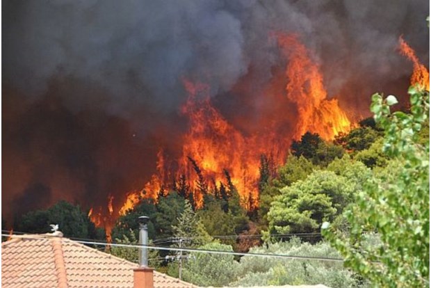 Δασική πυρκαγιά στην περιοχή Καταστάρι Ζακύνθου