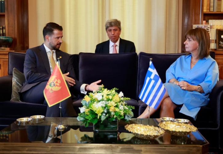 Συνάντηση της ΠτΔ με τον Πρόεδρο του Μαυροβουνίου