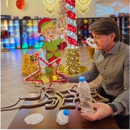 Ανακυκλωμένα Χριστουγεννιάτικα στολίδια από δίχτυα και μπουκάλια του βυθού κατασκευάζει Θεσσαλονικιός και φωτίζει περισσότερες από 80 χώρες στον κόσμο