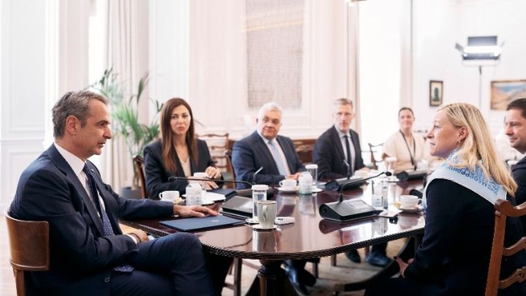 Συνάντηση Κυρ. Μητσοτάκη με πρύτανη ΕΚΠΑ και πρόεδρο Yale